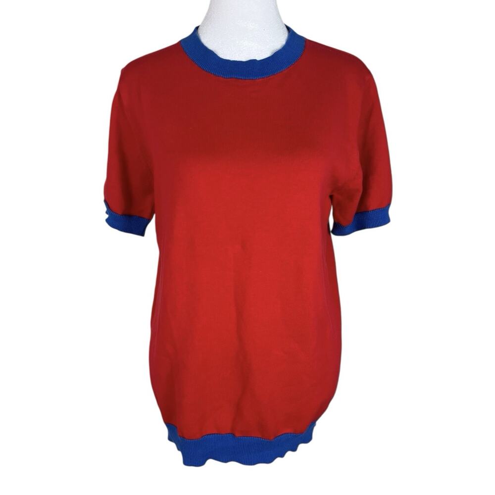 Oxknit Store Y2K Retro Short Sleeve Knitted Nostalgic Mod Shirt Size Small NWT